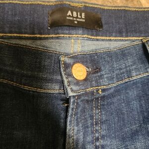 ABLE Dark Wash Straight Leg Jeans – Size 32 – Classic Denim
